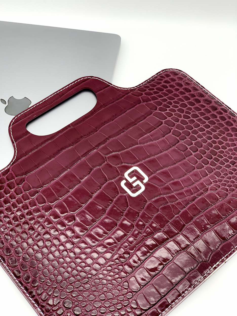 Купить Эксклюзивная Сумка для MacBook Plum Alligator Элитный Подарок Чехол для MacBook Pro Air 12" Украина Киев Днепр Одесса Харьков